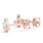18K Solid Gold 0.45 Ct Natural Diamond Floral Cluster Stud Earrings - Detail | Riyanika Jewels