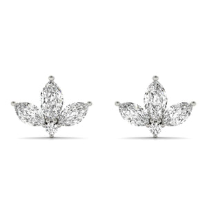 14K 0.45ct Natural Diamond Cluster Stud Earrings