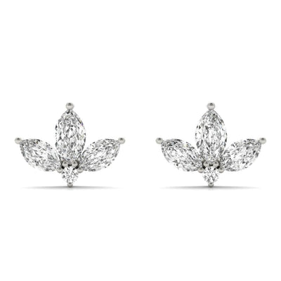 14K 0.45ct Lab Grown Diamond Cluster Stud Earrings