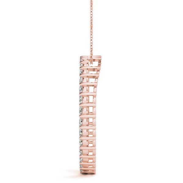 14K 1ct Natural Diamond Pendant Necklace