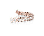 18K Solid Gold 1.00 Ct Lab Grown Diamond Wave-Style Bracelet - View 6 | Riyanika Jewels
