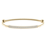 18K Solid Gold 0.50 Ct Natural Diamond Flexible Rope Chain Bracelet