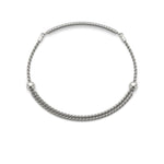 18K Solid Gold 0.75 Ct Natural Diamond Three-Row Bar Bracelet - Alternate Angle | Riyanika Jewels