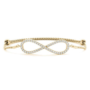 14K 0.5ct Lab Grown Diamond Twisted Bracelet
