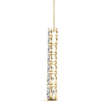 14K Solid Gold Graduated Journey Lab Grown Diamond Pendant Necklace