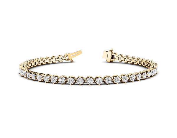 14K 2ct Natural Diamond Tennis Bracelet