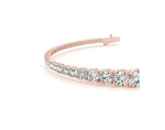 18K Solid Gold 3.00 CT Natural Diamond Graduated Tennis Bracelet - Alternate Angle | Riyanika Jewels