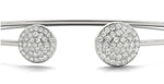 14K Solid Gold 0.50 CTTW Lab Grown Diamond Open Bangle Bracelet