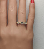14K 1.53ct Lab Grown Yellow Diamond Cushion Cut Cocktail Band