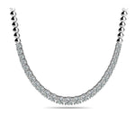 18K Solid Gold 2.00 CT Natural Diamond & Bead Chain Tennis Necklace - Side View | Riyanika Jewels