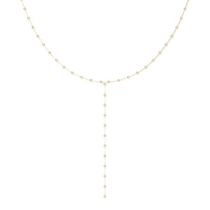 18K Solid Gold 2.625 CTW Natural Diamond Lariat Necklace