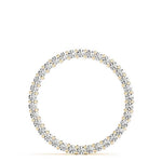18K Solid Gold 1.00 CTW Natural Diamond Circle Pendant Necklace - Detail | Riyanika Jewels