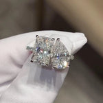 2.5ct Lab Grown Diamond Pear Cut Toi et Moi Engagement Ring in 14K Solid Gold | Riyanika