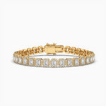14K Natural Diamond Halo Bracelet