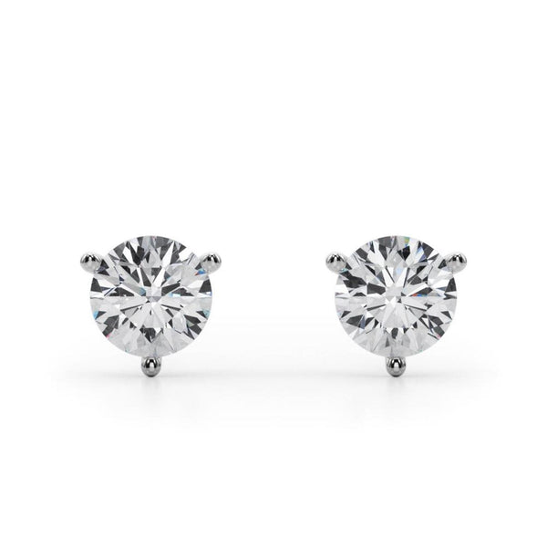 14K 1ct Natural Diamond Stud Earrings