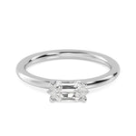 18K Solid Gold 0.70 Ct Hexagon Natural Diamond Solitaire Engagement Ring