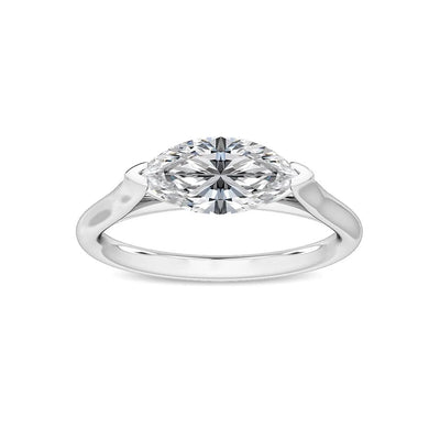 14K 1ct Lab Grown Diamond Marquise Cut Solitaire Engagement Ring