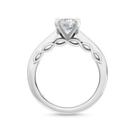 18K Solid Gold 1.00 Ct Lab Grown Diamond Solitaire Engagement Ring - Close Up | Riyanika Jewels