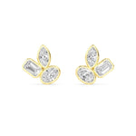 14K 2.06ct Lab Grown Diamond Oval Cut Cluster Stud Earrings