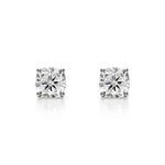14K Natural Diamond Cushion Cut Stud Earrings