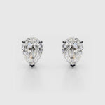 14K 1ct Lab Grown Diamond Pear Cut Stud Earrings