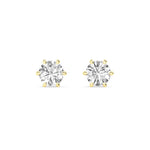 14K 2.15ct Lab Grown Diamond Solitaire Stud Earrings