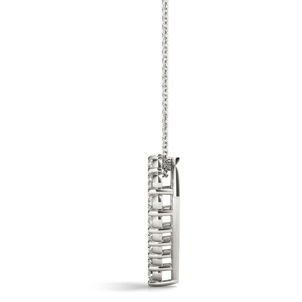 18K Solid Gold 0.60 CT Lab Grown Diamond Heart Pendant Necklace - Side View | Riyanika Jewels