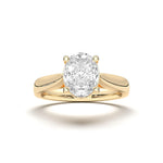 14K 1ct Lab Grown Diamond Oval Cut Solitaire Engagement Ring