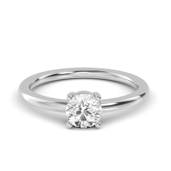 14K 0.52ct Lab Grown Diamond Round Cut Solitaire Engagement Ring