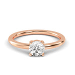 14K 0.52ct Natural Diamond Round Cut Solitaire Engagement Ring