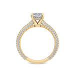 18K Solid Gold 1.21Ct Cushion Cut Lab Grown Diamond Engagement Ring - Detail | Riyanika Jewels