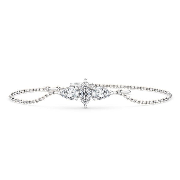 14K 0.5ct Lab Grown Diamond Pear Cut Bracelet