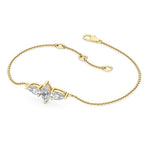 14K 0.5ct Natural Diamond Pear Cut Bracelet
