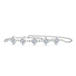 18K Solid Gold 0.65 Ct Natural Diamond Princess Cut Bracelet - Close Up | Riyanika Jewels