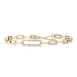 18K Solid Gold 0.98Ct Natural Diamond Paperclip Bracelet - Alternate Angle | Riyanika Jewels