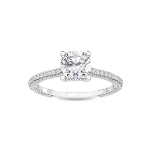 18K Solid Gold 1.21Ct Cushion Cut Natural Diamond Engagement Ring