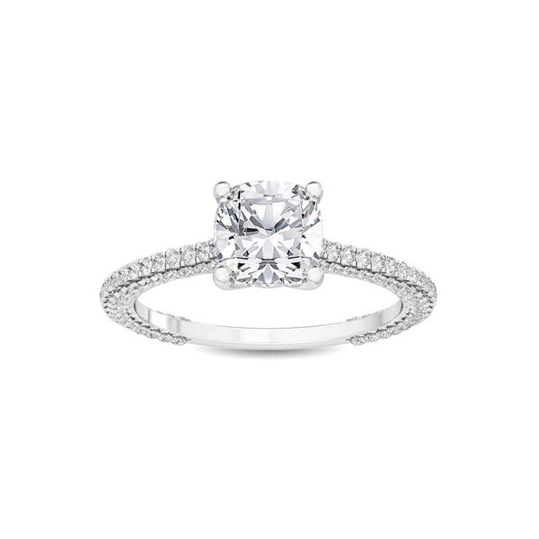 18K Solid Gold 1.21Ct Cushion Cut Natural Diamond Engagement Ring