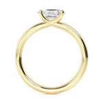 18K Solid Gold 0.70 Ct Hexagon Natural Diamond Solitaire Engagement Ring - Detail | Riyanika Jewels