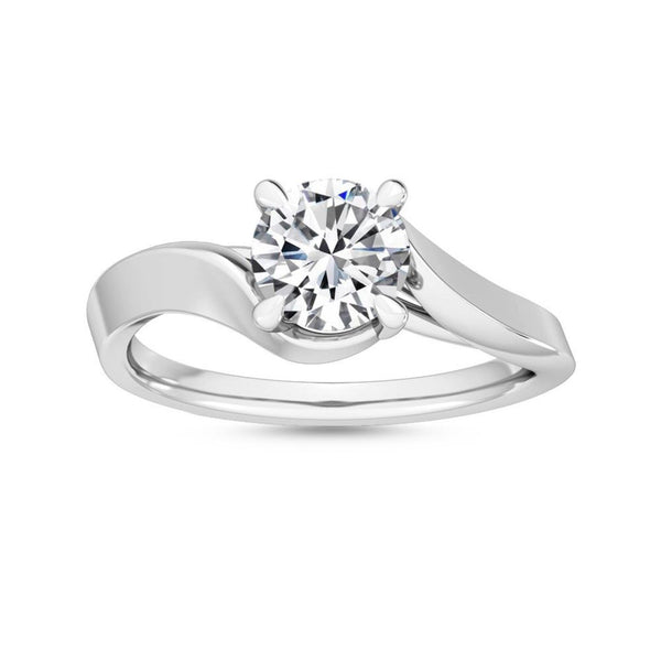 1.00Ct Natural Diamond Solitaire Engagement Ring in 18K Solid Gold