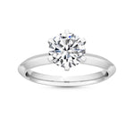 18K Solid Gold 1 Carat Round Cut Natural Diamond Solitaire Ring