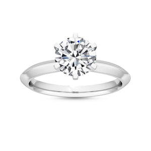 14K 1ct Lab Grown Diamond Round Cut Solitaire Ring