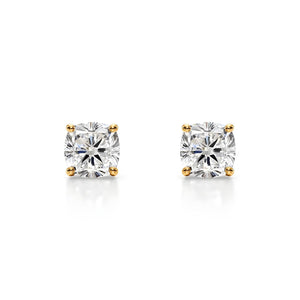 14K Lab Grown Diamond Cushion Cut Stud Earrings