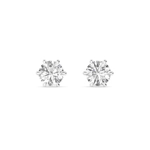 18K Solid Gold 2.15 Ct Natural Diamond Solitaire Stud Earrings