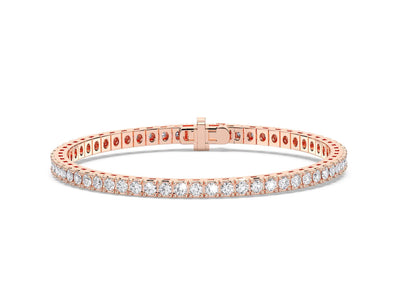 18K Solid Gold 5ct Natural Diamond Tennis Bracelet | Riyanika Jewels