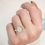 14K 1ct Lab Grown Diamond Oval Cut Solitaire Engagement Ring