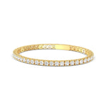 18K Solid Gold 2.81ct Lab Grown Diamond Tennis Bracelet - Close Up | Riyanika Jewels
