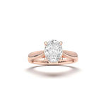 14K 1ct Lab Grown Diamond Oval Cut Solitaire Engagement Ring