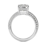 14K 3ct Natural Diamond Emerald Cut Solitaire Engagement Ring