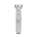 14K 2ct Natural Diamond Oval Cut Solitaire Engagement Ring