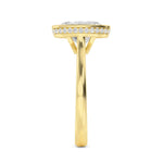 18K Solid Gold 2.13 Ct Bezel Set Oval Natural Diamond Engagement Ring - Close Up | Riyanika Jewels
